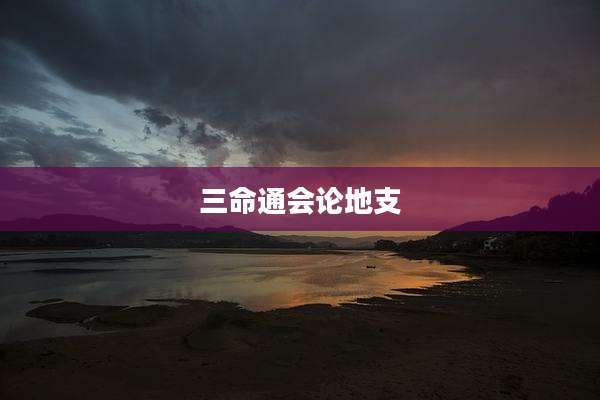 三命通会论地支