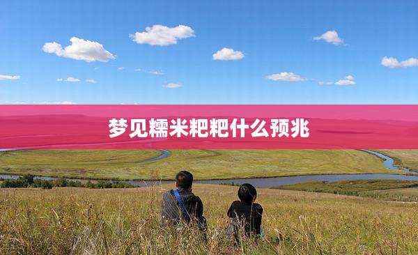 梦见糯米粑粑什么预兆
