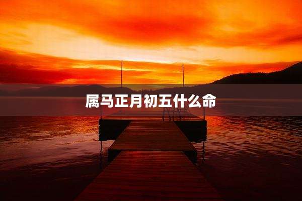 属马正月初五什么命
