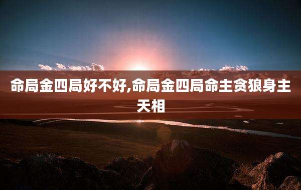 命局金四局好不好,命局金四局命主贪狼身主天相
