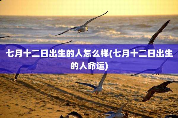 七月十二日出生的人怎么样(七月十二日出生的人命运)