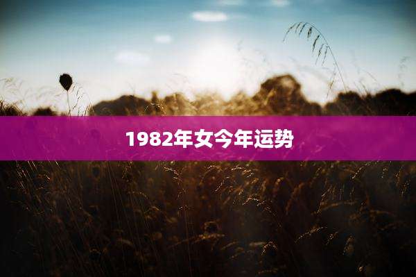 1982年女今年运势