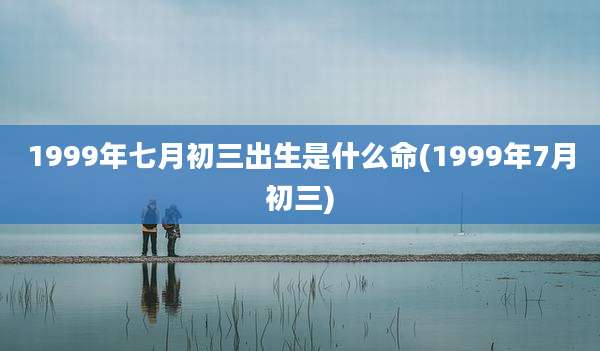 1999年七月初三出生是什么命(1999年7月初三)