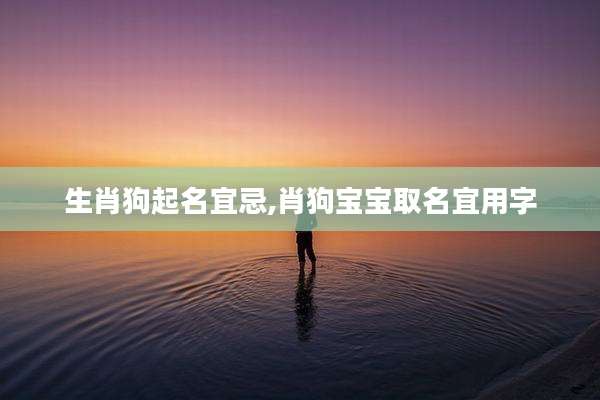 生肖狗起名宜忌,肖狗宝宝取名宜用字