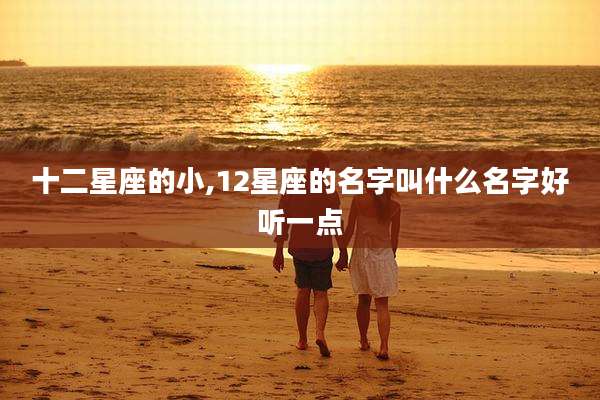 十二星座的小,12星座的名字叫什么名字好听一点