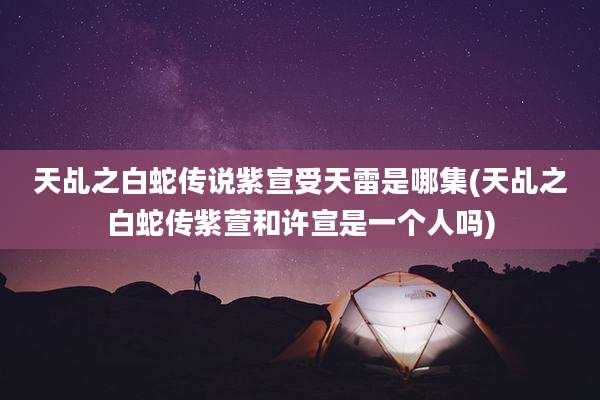 天乩之白蛇传说紫宣受天雷是哪集(天乩之白蛇传紫萱和许宣是一个人吗)