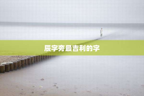 辰字旁最吉利的字