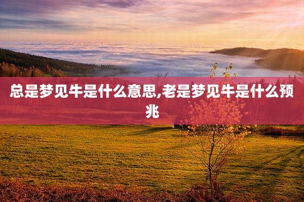 总是梦见牛是什么意思,老是梦见牛是什么预兆