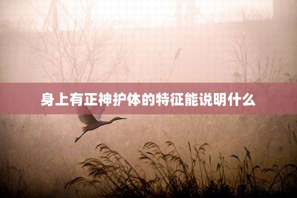 身上有正神护体的特征能说明什么