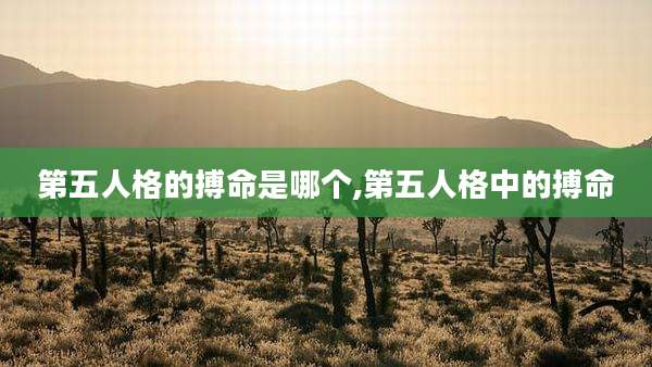 第五人格的搏命是哪个,第五人格中的搏命