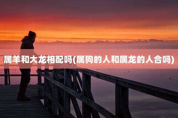 属羊和大龙相配吗(属狗的人和属龙的人合吗)