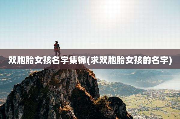 双胞胎女孩名字集锦(求双胞胎女孩的名字)