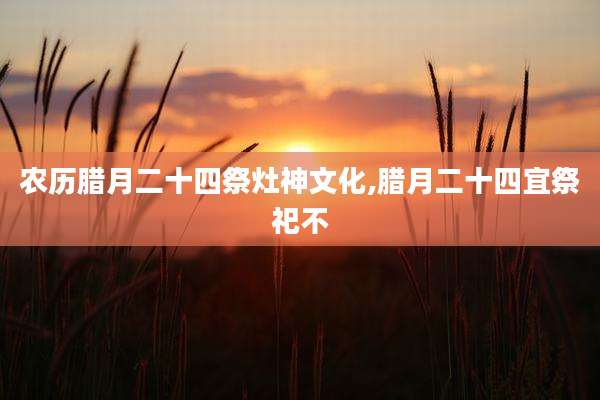 农历腊月二十四祭灶神文化,腊月二十四宜祭祀不