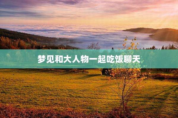 梦见和大人物一起吃饭聊天