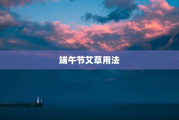 端午节艾草用法
