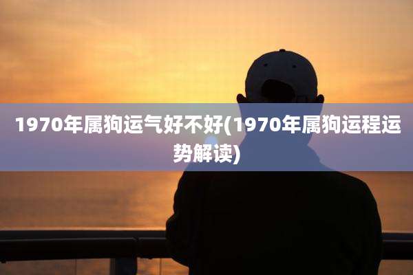 1970年属狗运气好不好(1970年属狗运程运势解读)