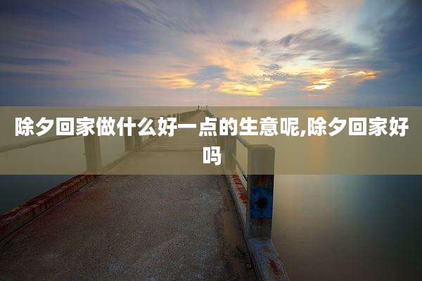 除夕回家做什么好一点的生意呢,除夕回家好吗