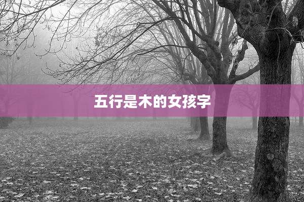五行是木的女孩字