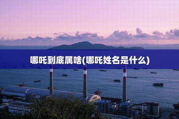 哪吒到底属啥(哪吒姓名是什么)