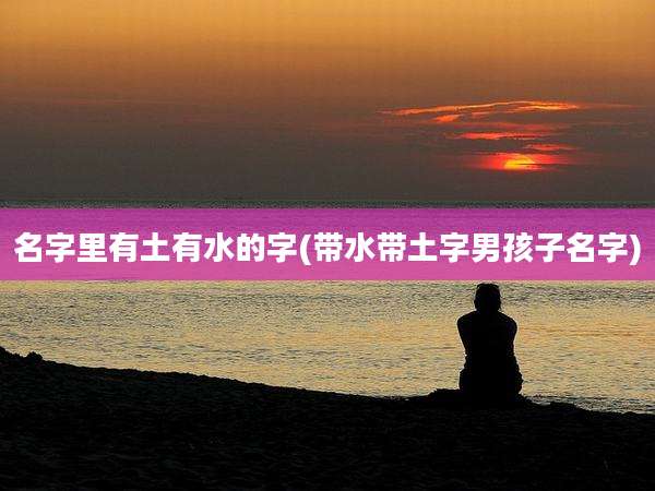 名字里有土有水的字(带水带土字男孩子名字)