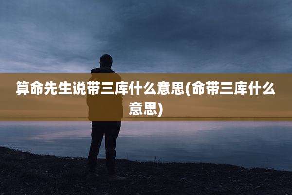 算命先生说带三库什么意思(命带三库什么意思)