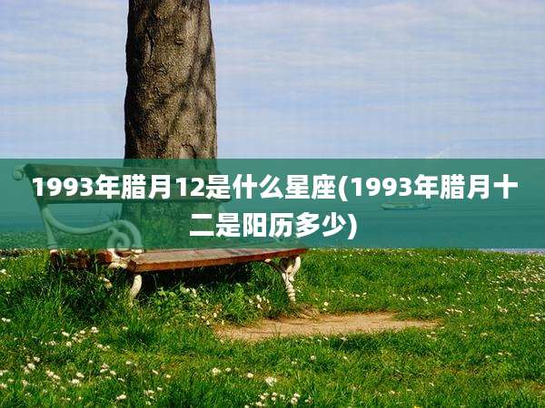 1993年腊月12是什么星座(1993年腊月十二是阳历多少)