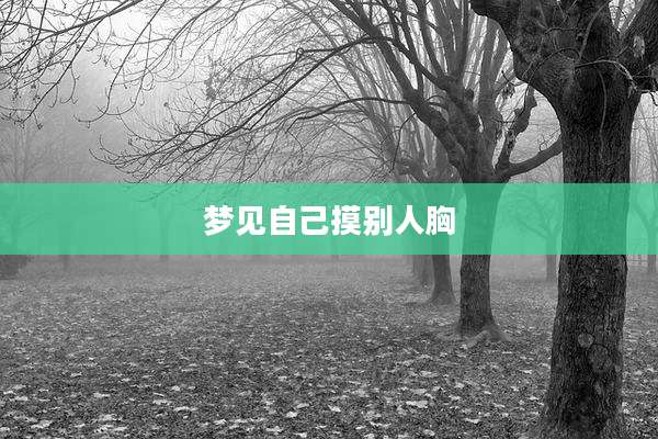 梦见自己摸别人胸