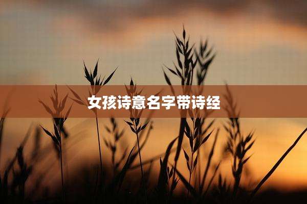 女孩诗意名字带诗经