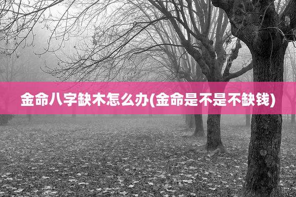 金命八字缺木怎么办(金命是不是不缺钱)