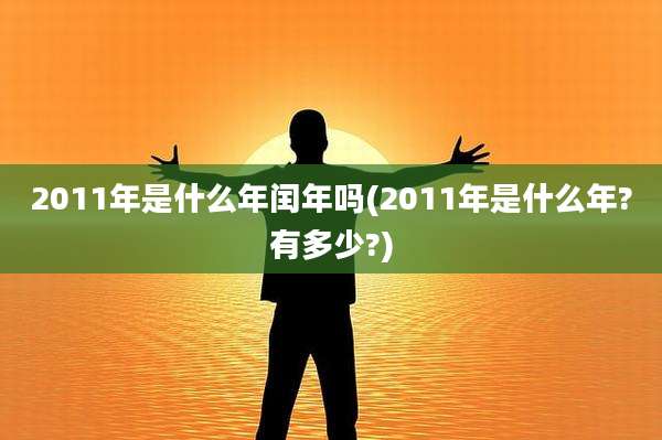 2011年是什么年闰年吗(2011年是什么年?有多少?)