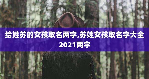给姓苏的女孩取名两字,苏姓女孩取名字大全2021两字
