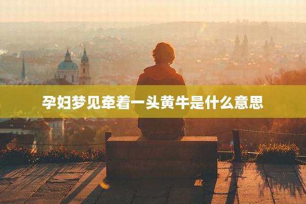 孕妇梦见牵着一头黄牛是什么意思