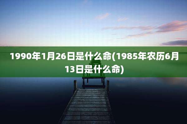 1990年1月26日是什么命(1985年农历6月13日是什么命)