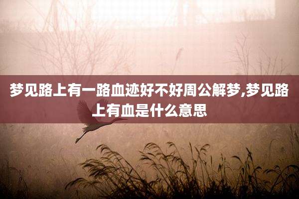 梦见路上有一路血迹好不好周公解梦,梦见路上有血是什么意思