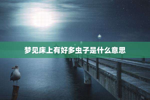 梦见床上有好多虫子是什么意思
