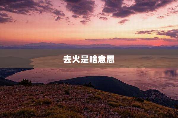 去火是啥意思