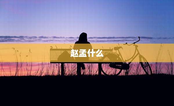 赵孟什么