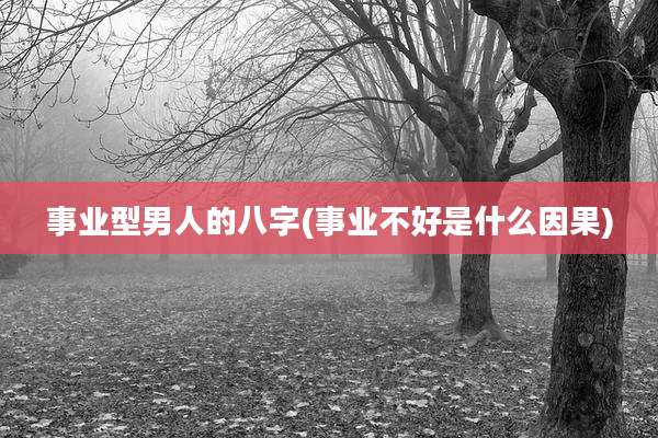 事业型男人的八字(事业不好是什么因果)