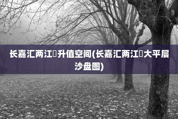 长嘉汇两江峯升值空间(长嘉汇两江峯大平层沙盘图)