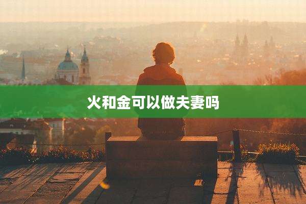 火和金可以做夫妻吗