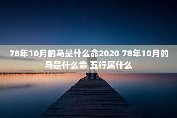 78年10月的马是什么命2020 78年10月的马是什么命 五行属什么