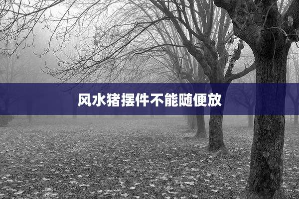 风水猪摆件不能随便放