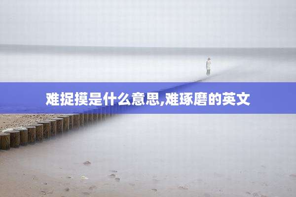 难捉摸是什么意思,难琢磨的英文