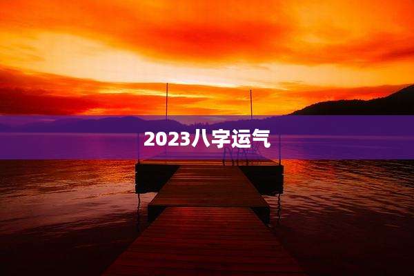2023八字运气