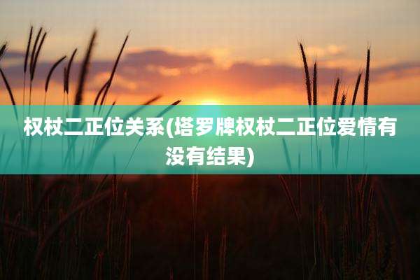 权杖二正位关系(塔罗牌权杖二正位爱情有没有结果)