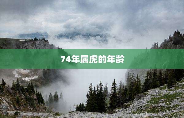 74年属虎的年龄