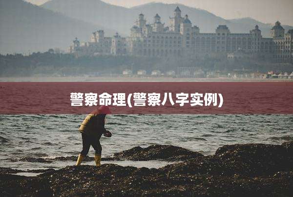 警察命理(警察八字实例)