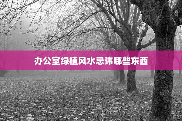 办公室绿植风水忌讳哪些东西