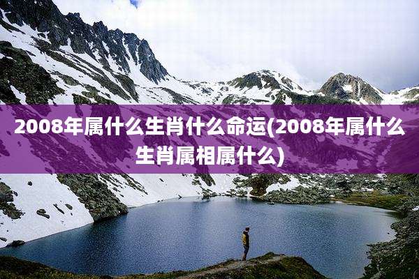 2008年属什么生肖什么命运(2008年属什么生肖属相属什么)