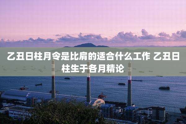 乙丑日柱月令是比肩的适合什么工作 乙丑日柱生于各月精论